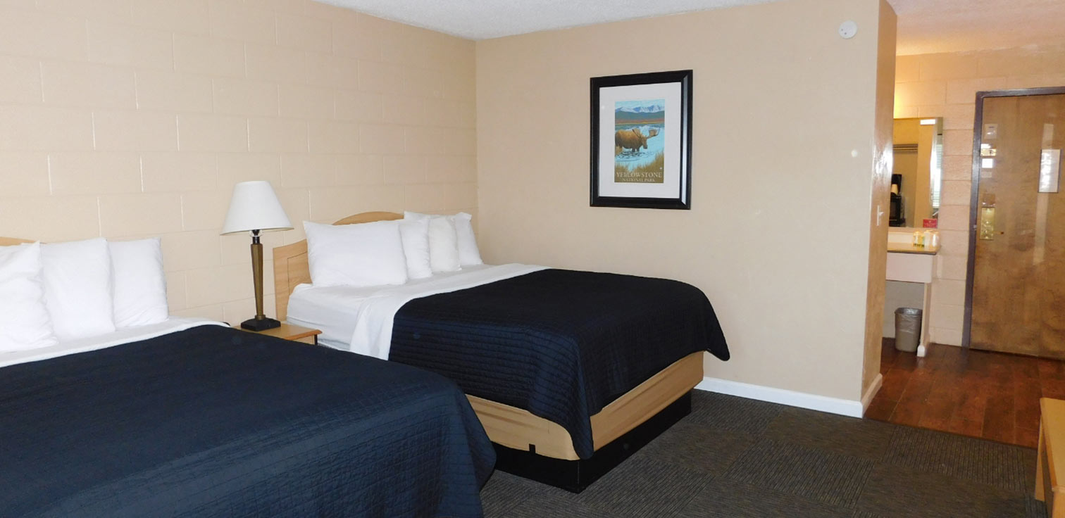 hotel room in Hotel West in Idaho Falls.